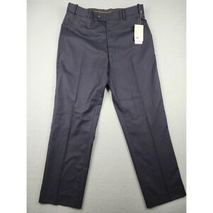 Emirates Pants Mens 36x32 Blue Nanotex Airline Uniform Dress Microfiber Work NWT